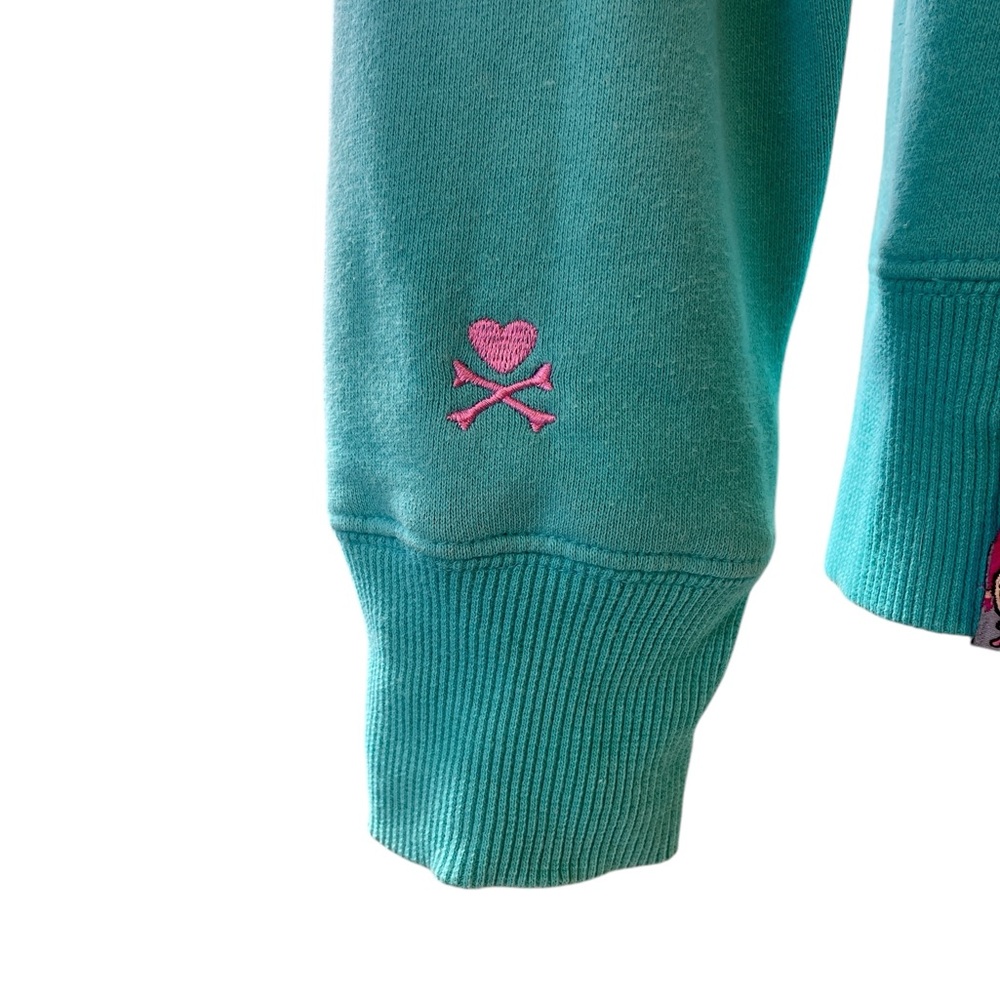 Tokidoki Teal Hoodie with Rainbow Design - Picture 5 of 15